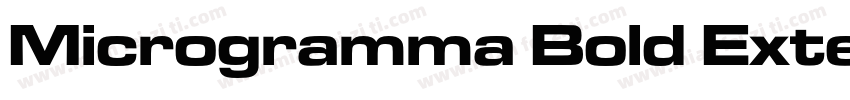 Microgramma Bold Extended字体转换